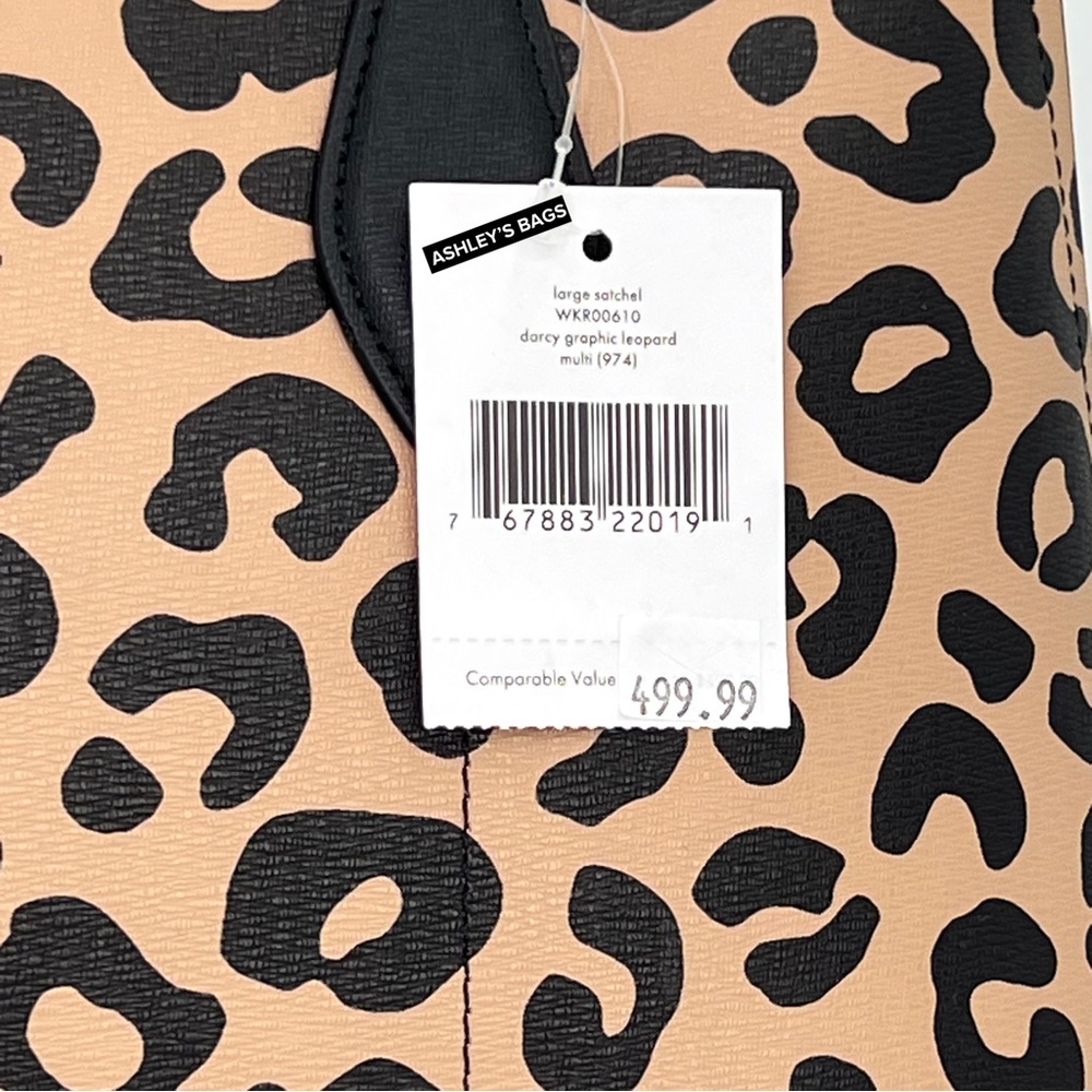 Kate Spade Darcy Leopard Cheetah Large Satchel Tote Crossbody - Picture 9 of 9